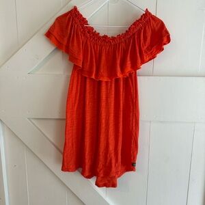 Matilda Jane Everything I See Orange Ruffle Top Women's‎ XS